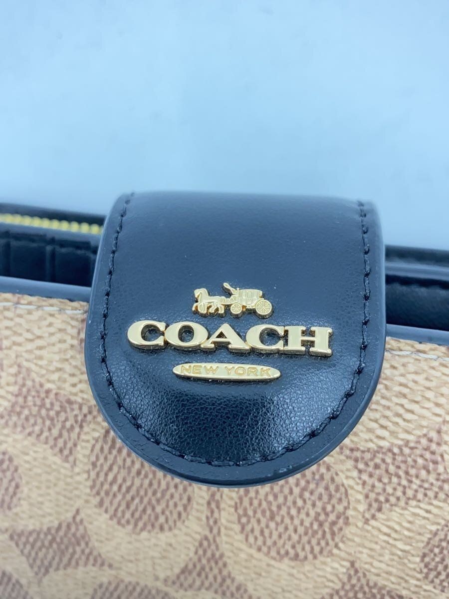 Coach Fold Wallet Medium Corner Zip Signature Canvas Bifold PVC CW786 Used image 7