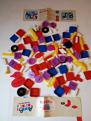 VTG 1965 Tupperware Tupper Toys Build O Fun Plastic Sliding Pieces used  