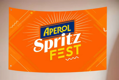 Aperol Spritz Fest 150 cm Racing Fahne Flagge Werbe Banner