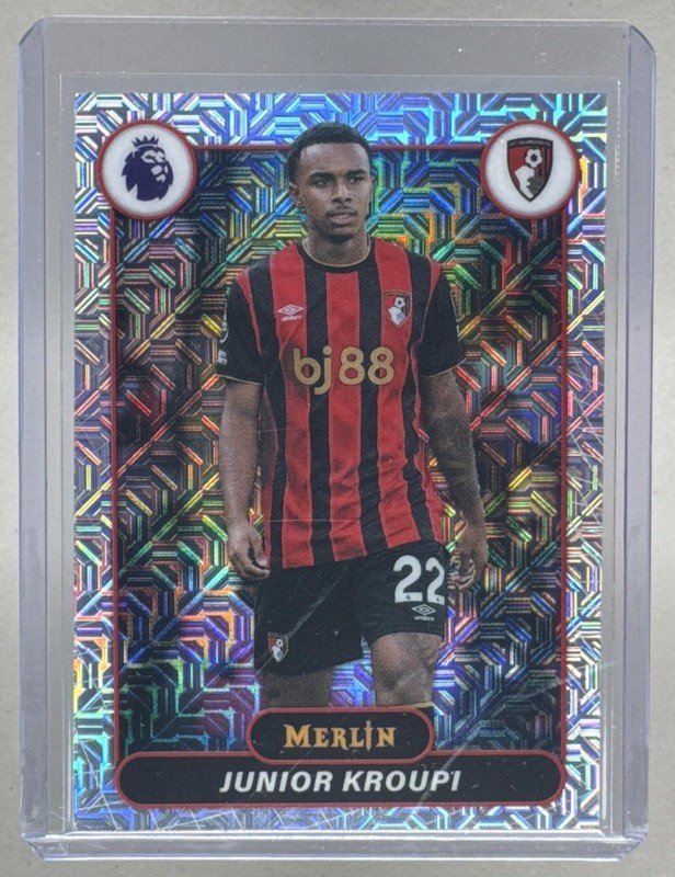 Junior Kroupi 2026 Topps Merlin Premier League #5 Mojo Refractor F4