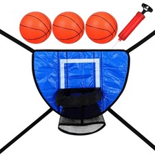 Trampoline Basketball Hoop Attachment - Basketball Hoop Goal with 3 Balls 1