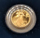 2001 Proof 1/10 oz Gold American Eagle Box and COA with Coin