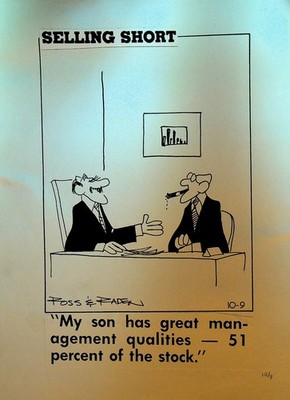 Selling Short Original Comic Strip Art 1980s Great Management Qualities