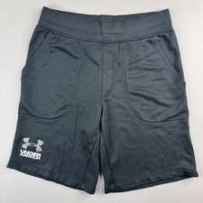 Under Armour Mens Medium 30W 9" Black Fleece Drawstring Gym Shorts