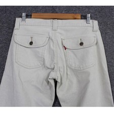 Levi  s Juniors 7 Low Slouch Stretch Corduroy Pants Beige Boot Cut Vintage 2003