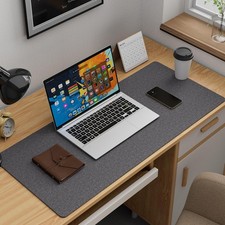 Felt Desk Mat, Large Desk Pad Protector, Office Computer Desk Mat for Keyboar...