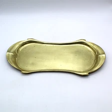 Vintage Art Nouveau Brass Trinket Jewelry Vanity Serving Tray Mid Century Modern