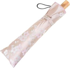 MAKITA SHOTEN Eori Sakura Folding Umbrella Parasol for Sun Rain Japan New