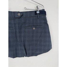 Free People Saturn Bubble Mini Skirt Plaid Blue Academia NWOT - Size 10