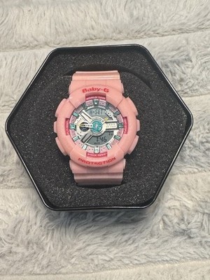 Casio Baby-G Pink Women's Sport Quartz Analog & Digital World Time Wristwatch