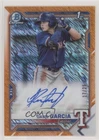 2021 Bowman Chrome Prospect Orange Shimmer Refractor 17/25 David Garcia Auto