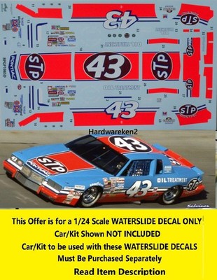 NASCAR DECAL #43 STP 1985 PONTIAC GRAND PRIX RICHARD PETTY 1/24 POWERSLIDE