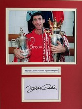Arsenal Martin Keown Signed 16" X 12" Double Mounted Display