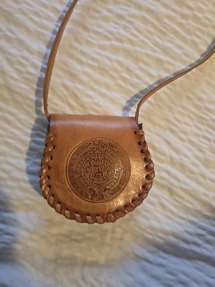 Bolso de cuero México vintage años 70 hecho a mano Foto 3 de 3
