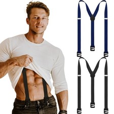 2 Pcs Hidden Suspenders for Men Heavy Duty Under Clothes Hiking Undergarment Sus