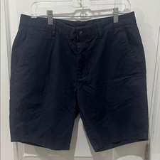 Bonobos Navy Flat-Front Chino Shorts Size 33