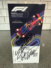 2019 Hungaroring F1 Autographed Ticket Lewis Hamilton Max Verstappen C. LeClerc