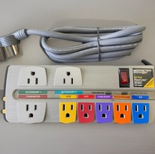 Monster Power Home Theatre HTS800 Surge Protector 8 Outlet With Satellite