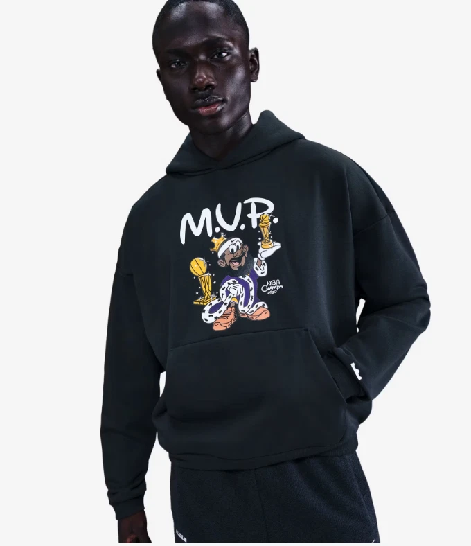 Nike Lebron TF SI Brushed Pullover Hoodie Black Champ IH8828-010 Men's S-XXL New