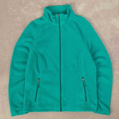 L.L.Bean Vintage Oversized Full Zip Fleece S Damen Teal Gorpcore