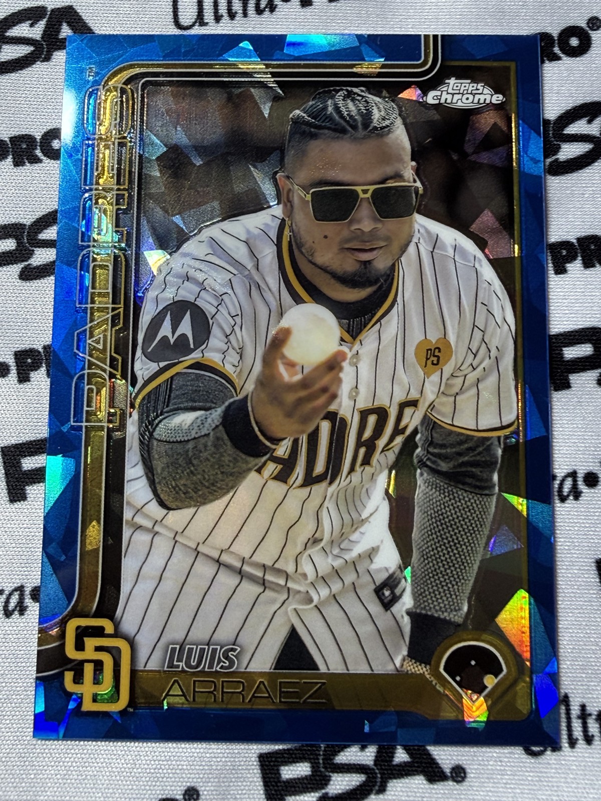 2025 Topps Chrome Sapphire Luis Arraez Image Variation SP #216 Padres