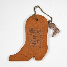 Genuine Justin Boots Shaped Leather Key Chain...