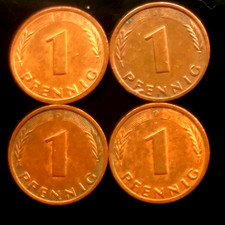 BRD Deutschland 1 Pfennig 1984 D F G J kompletter Jahrgang Set