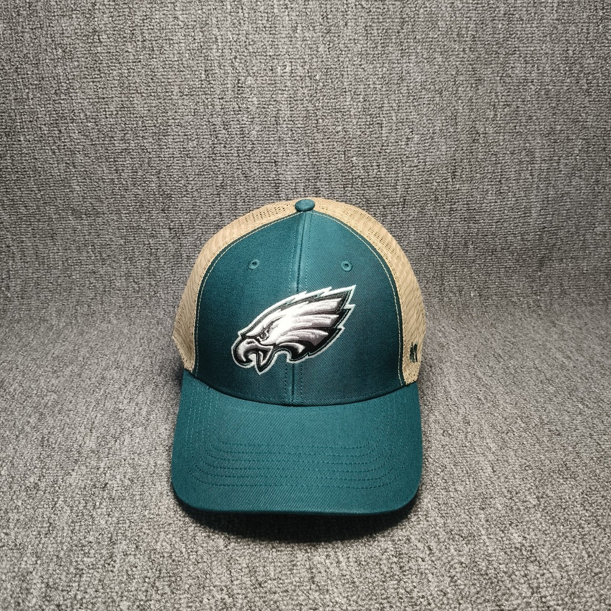 47 Brand Philadelphia Eagles NFL Trucker Hat Cap Snapback Green Tan