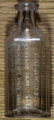 Fort Smith Ark. Arkansas AR - Caldwell's Central Drug  - 2 oz - Medicine Bottle