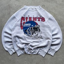 Vtg NFL New York Giants Football logo ash color Sweatshirt KV39844