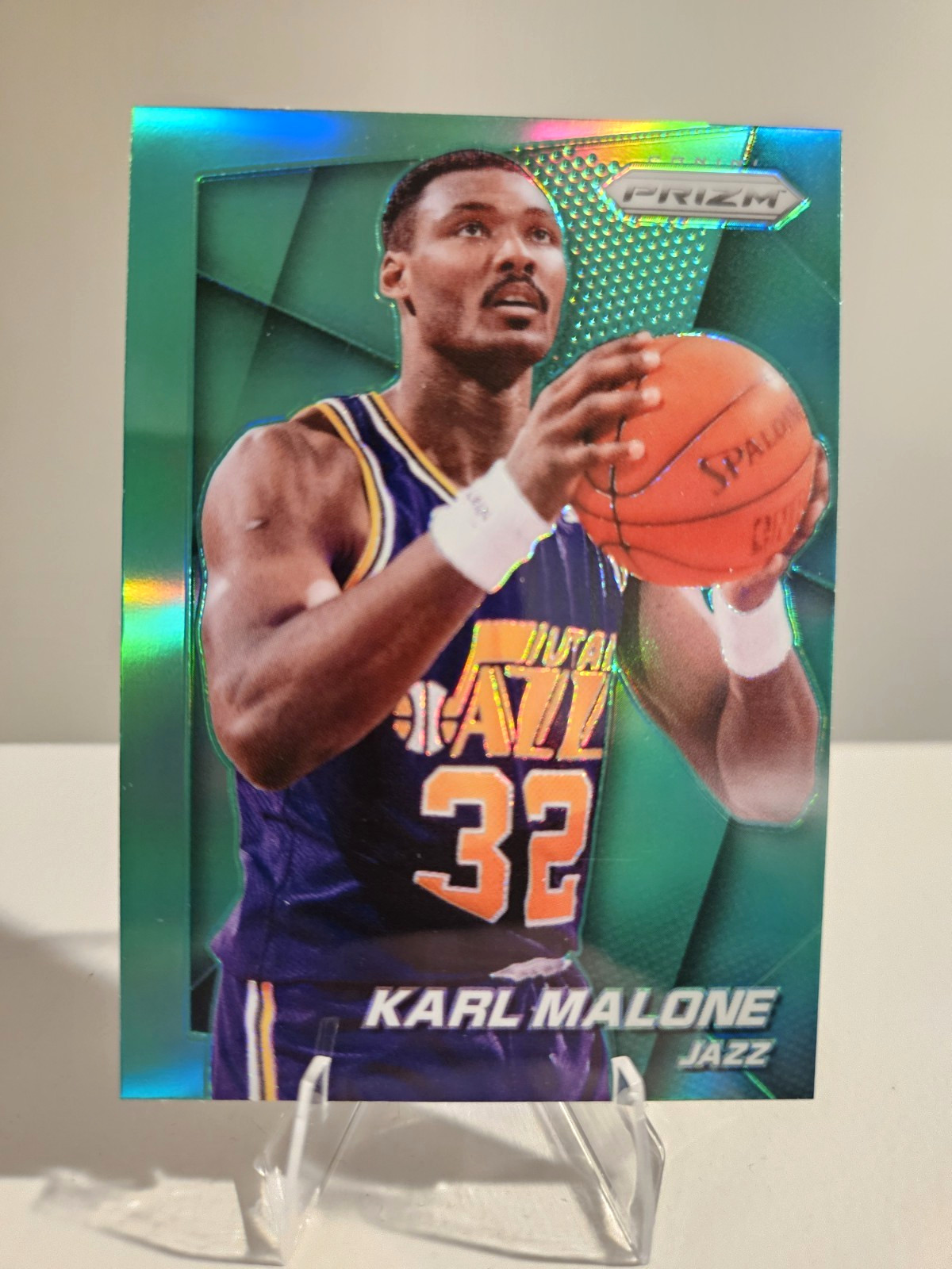 Panini 2014-15 Prizm Basketball Green Prizm Karl Malone Utah Jazz #183