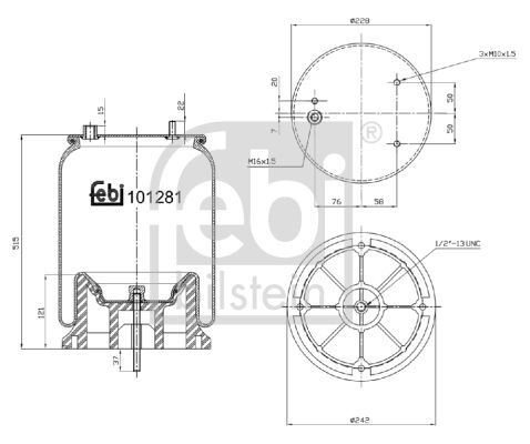 FEBI 101281 BELLOW AIR SUSPENSION