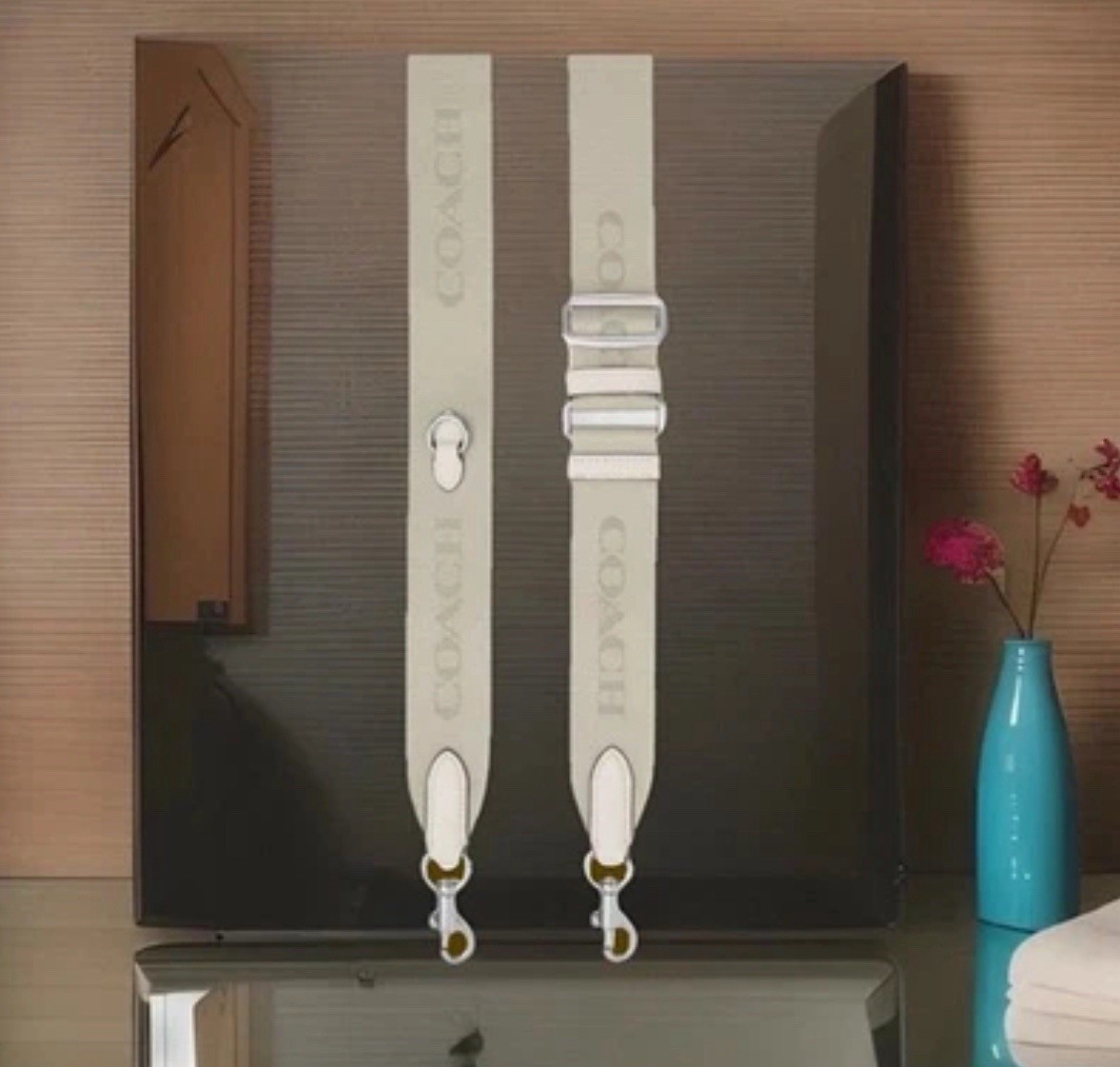 💠NEW Coach Webbing Signature Replacement Strap Crossbody💠Chalk