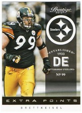 BRETT KEISEL Steelers 2012 Panini Prestige EXTRA POINTS GOLD #157 SP Parallel