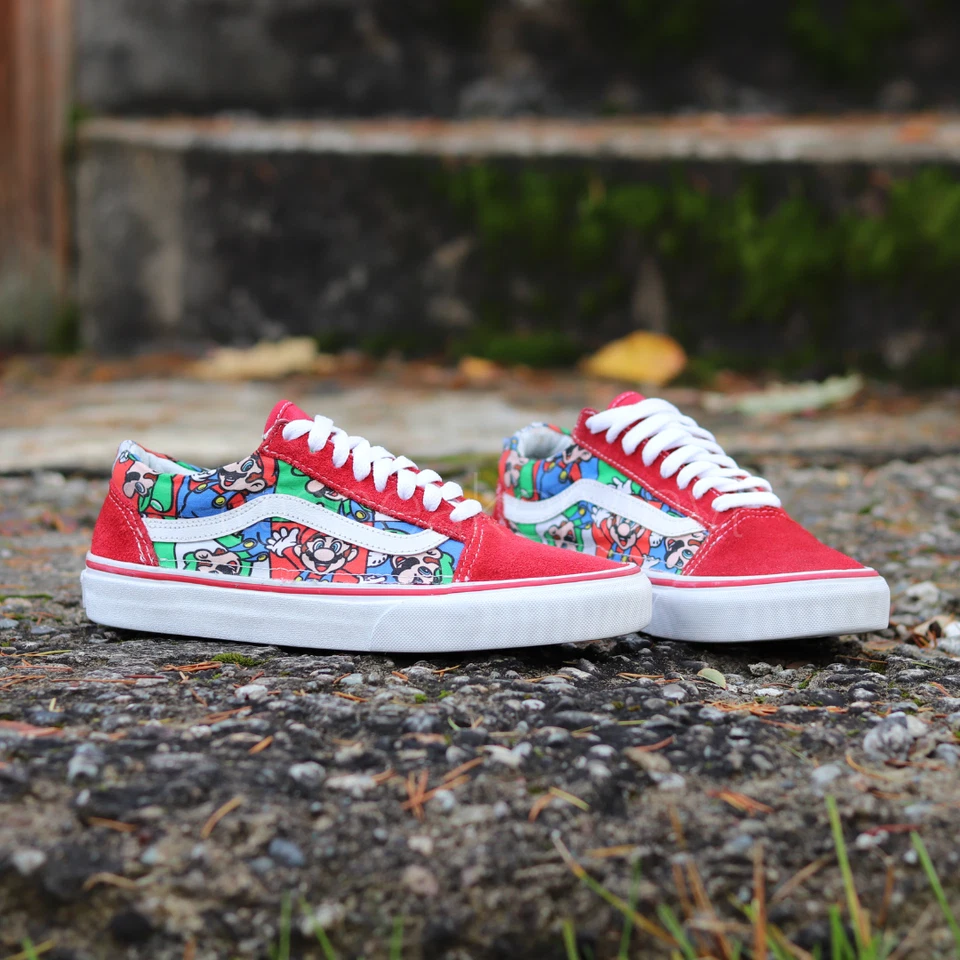 VANS Old Skool Super Mario and Luigi personalizado detalhado à mão qualquer tamanho - Imagem 2 de 4