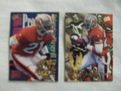 (2) DEION SANDERS SAN FRANCISCO 49ers CARDS 1995 ULTRA AWARD WINNER,ULTRA ACHIEV