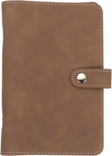 A6 PU Leather Binder Cover 6 Ring Loose Leaf Brown