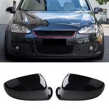 1 Paar Glanz Schwarz Spiegelkappen Außenspiegel Gehäuse Für VW Jetta III Golf V