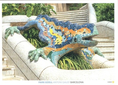 Postcard Park G ell Dragon Lizard Antoni Gaud Barcelona Spain Not Released in Ja