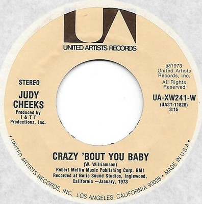 Judy Cheeks - Crazy 'Bout You Baby / Rockin' Blues - Used Vinyl Recor - G8100z