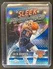 2025-26 Topps Chrome Jalen Brunson Sleek Finishers Blue Refractor #25/150 Knicks