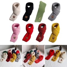 Little Bear Label Knit Scarf Children s Winter Neck Cover Windproof Neckerchief
