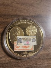 1922 Abraham Lincoln Five Hundred Dollar Commemorative Coin, 24K Gold Layered