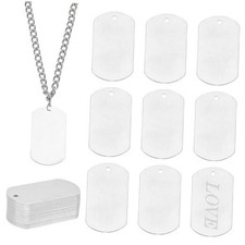 30 Pack 2x1.14 Shield Shape Stamping Blanks Aluminum Blank Pendants with