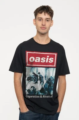 Oasis Cigarettes and Alcohol Single Cover T Shirt - Bild 1 von 4