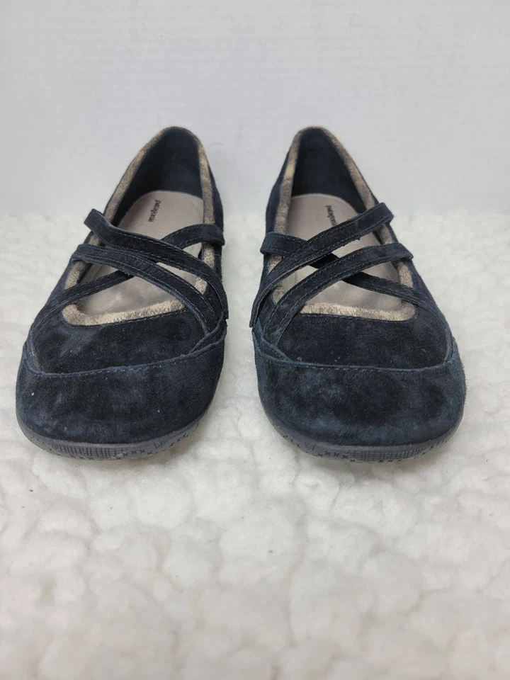 Zapatos sin cordones Patagonia para mujer talla 8 Peony Dove negros gamuza planos Foto 2 de 4