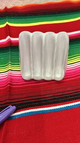 Vintage FRANKOMA Oklahoma Pottery Ivory Toothbrush Holder (4) Super Cool Find!