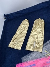 crescendoe gloves Vintage Metallic Gold Size 6 Festival Showgirl Party