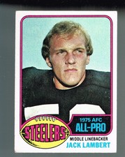 1976 Topps Football #220 Jack Lambert Rookie Card - Steelers. rookie card picture