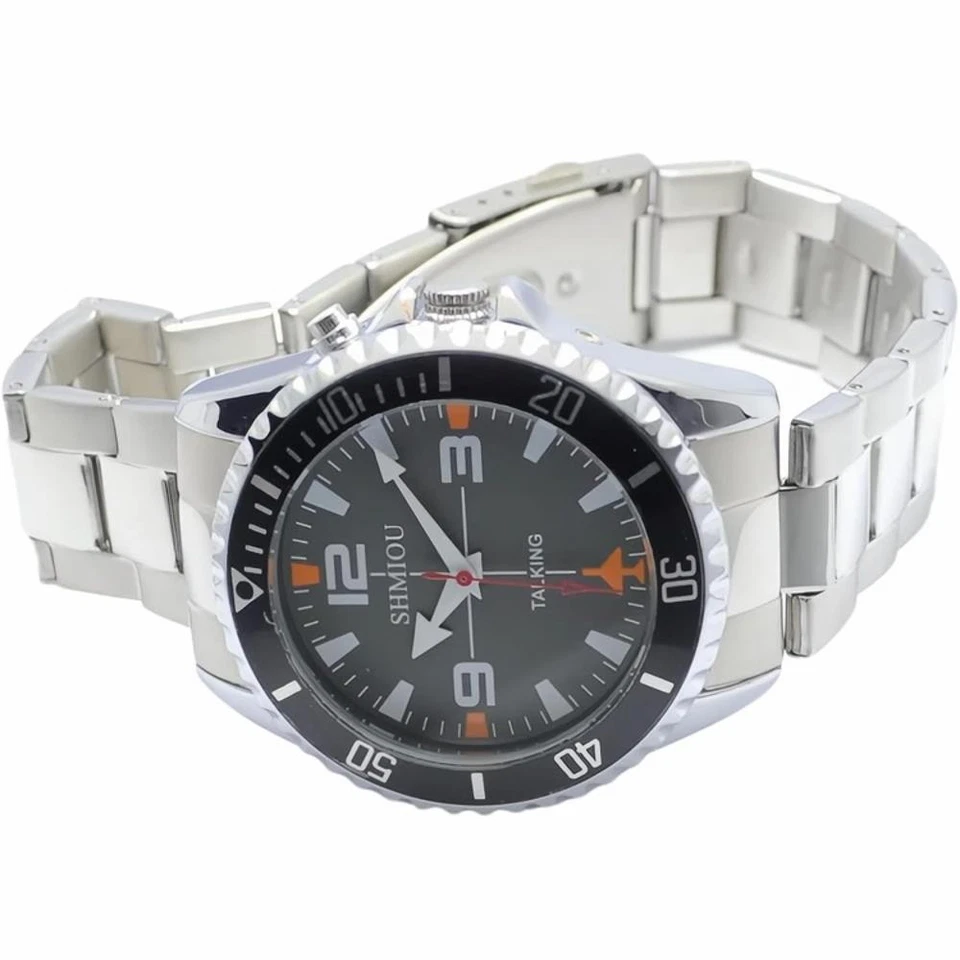 SHMIOU Sprechende Armbanduhr auf Italienisch für ältere Blinde und - Bild 2 von 4